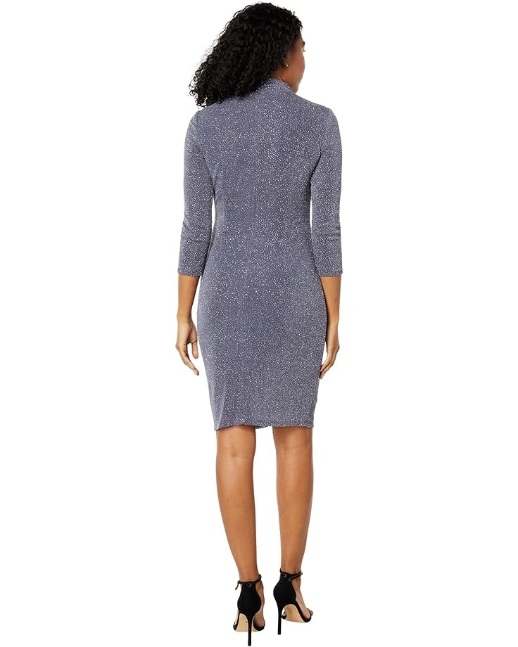

Платье Vince Camuto Glitter Knit Bodycon with Turtleneck and Front Drape, цвет Gunmetal
