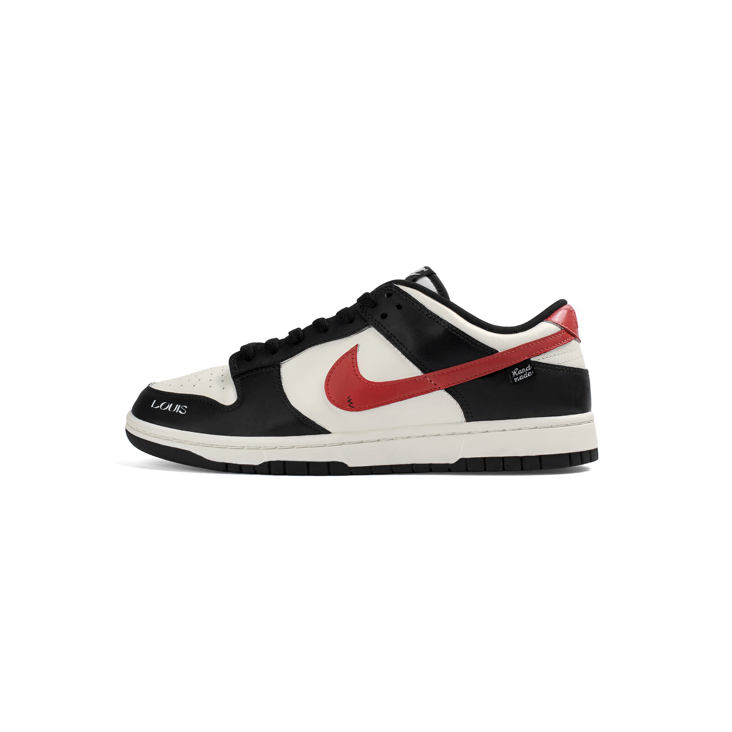 

Nike Кроссовки Dunk Black Cushioning Abrasion Resistant Lightweight Cushioning Skateboard Shoes Black Red Kids'
