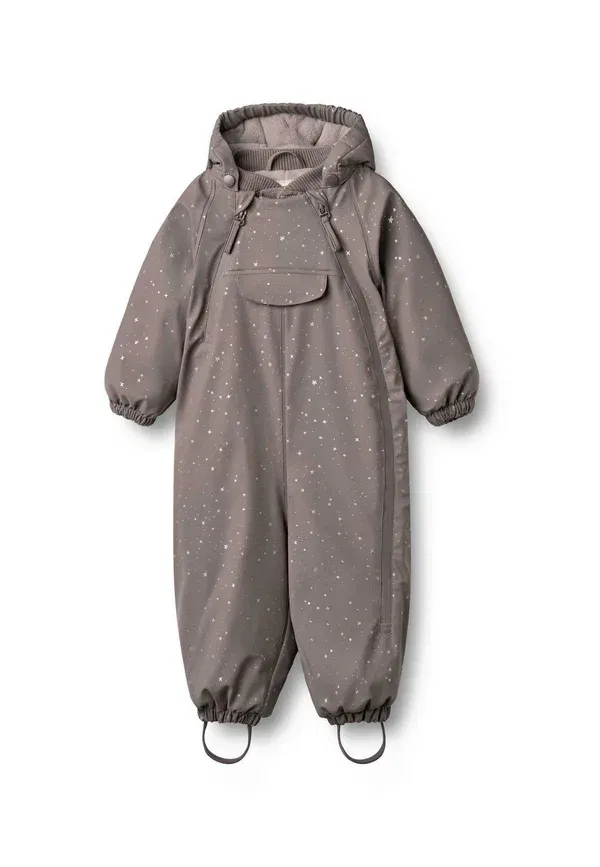 Комбинезон Evig snowsuit, пшеничный, фиолетовый камень, звезды