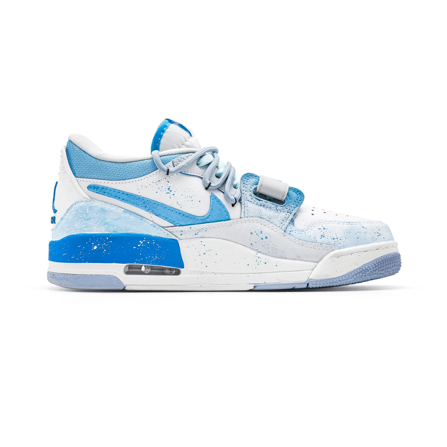 Jordan Legacy 312 Crushed Ice Slip Resistant Abrasion Resistant низкие детские баскетбольные кроссовки Blue White Unisex — фото 3