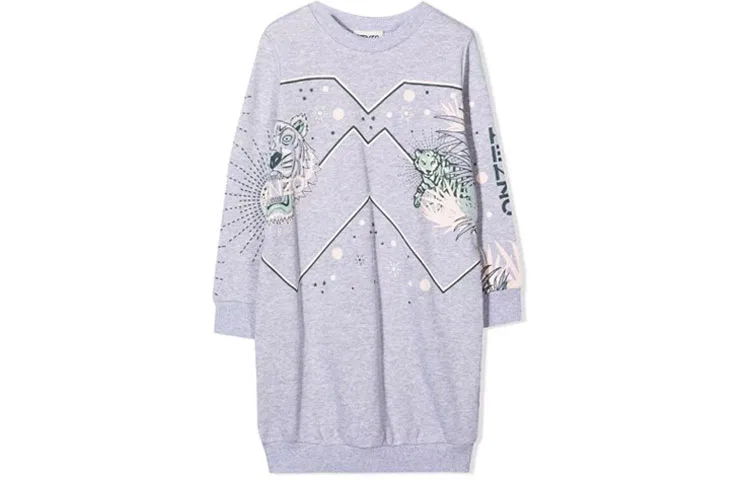 Платье с длинным рукавом Gray Kids' KENZO