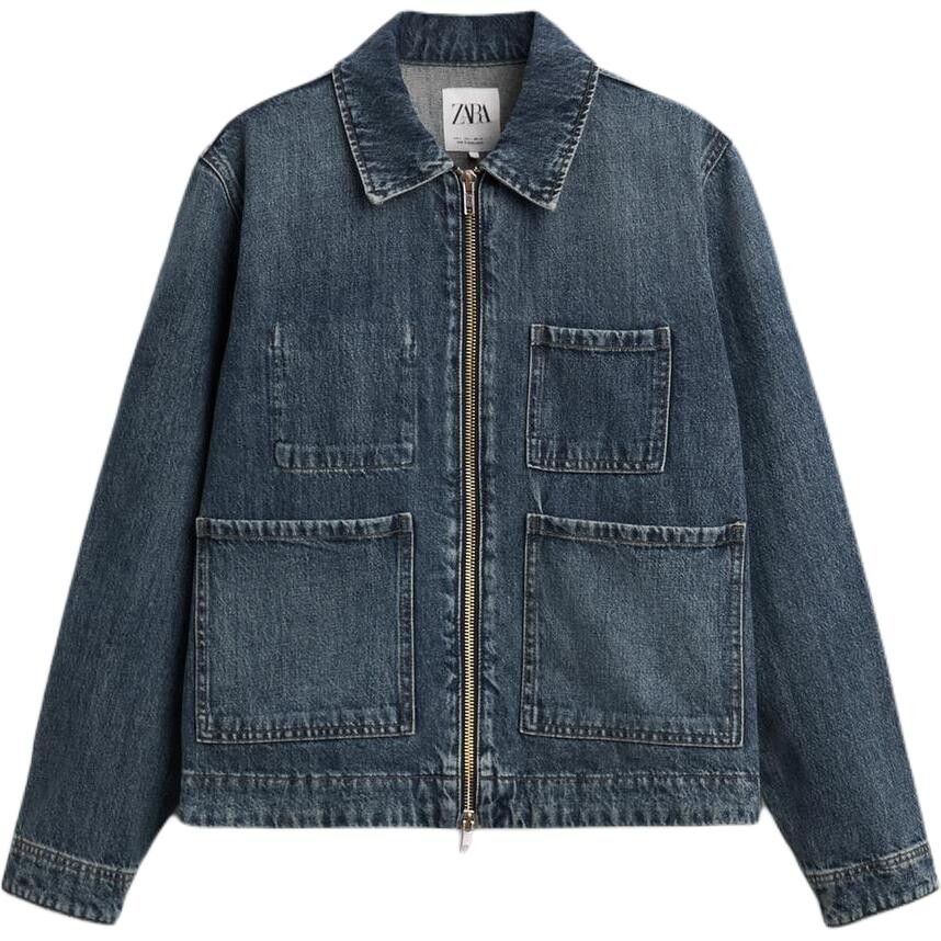 

Джинсовая куртка мужская синий Zara