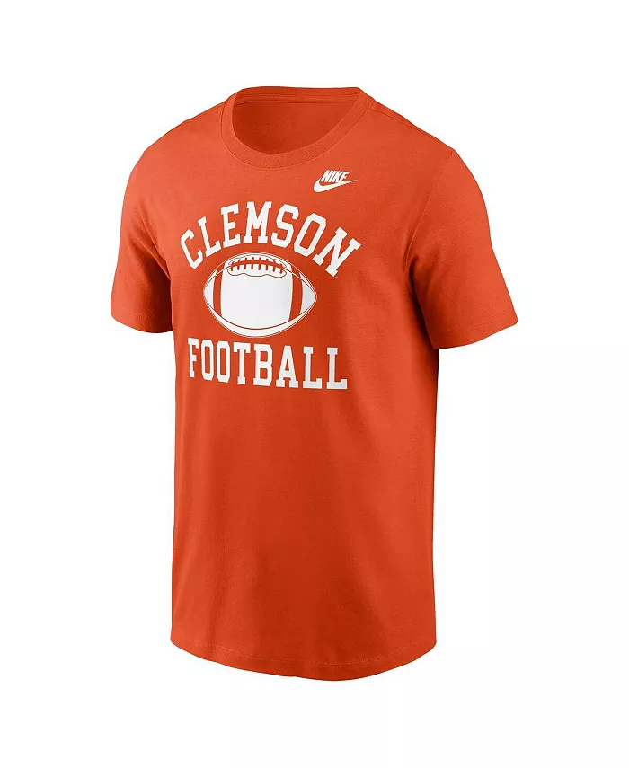 Мужская футболка Clemson Tigers Legacy Football Icon оранжевого цвета Nike — фото 3