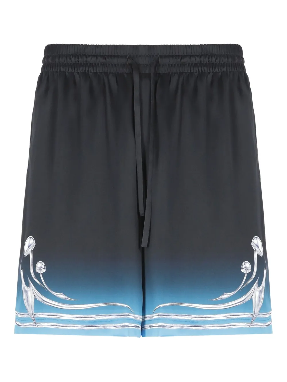 

Шорты из шелкового сатина с принтом "Blade" Casablanca, черный