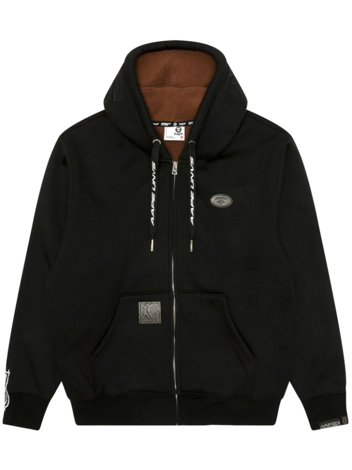 

Толстовка с капюшоном на молнии AAPE BY *A BATHING APE, черный