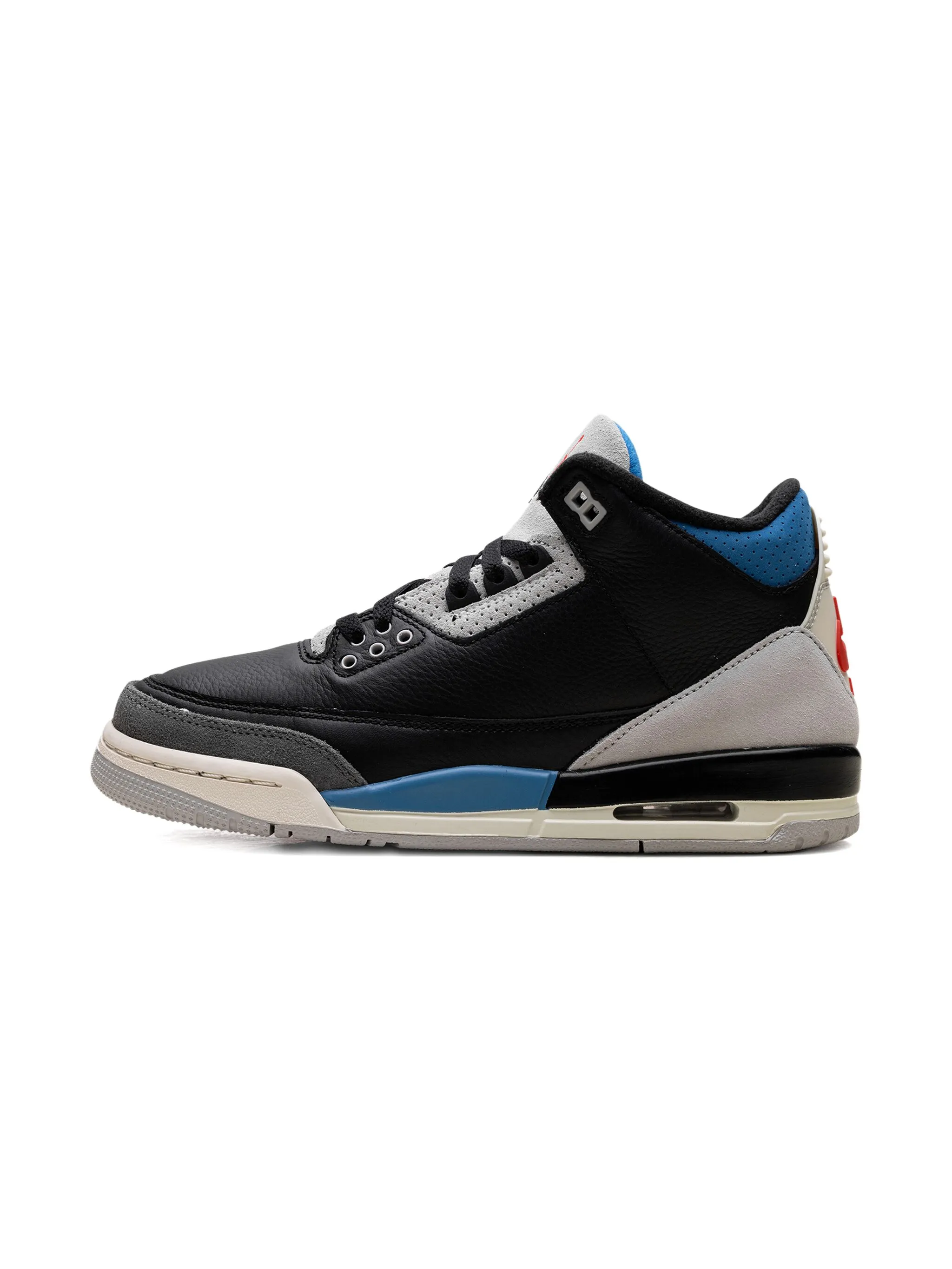 Кроссовки Air Jordan 3 Black/Neutral Grey/Military Blue/Chile Jordan Kids, черный — фото 4