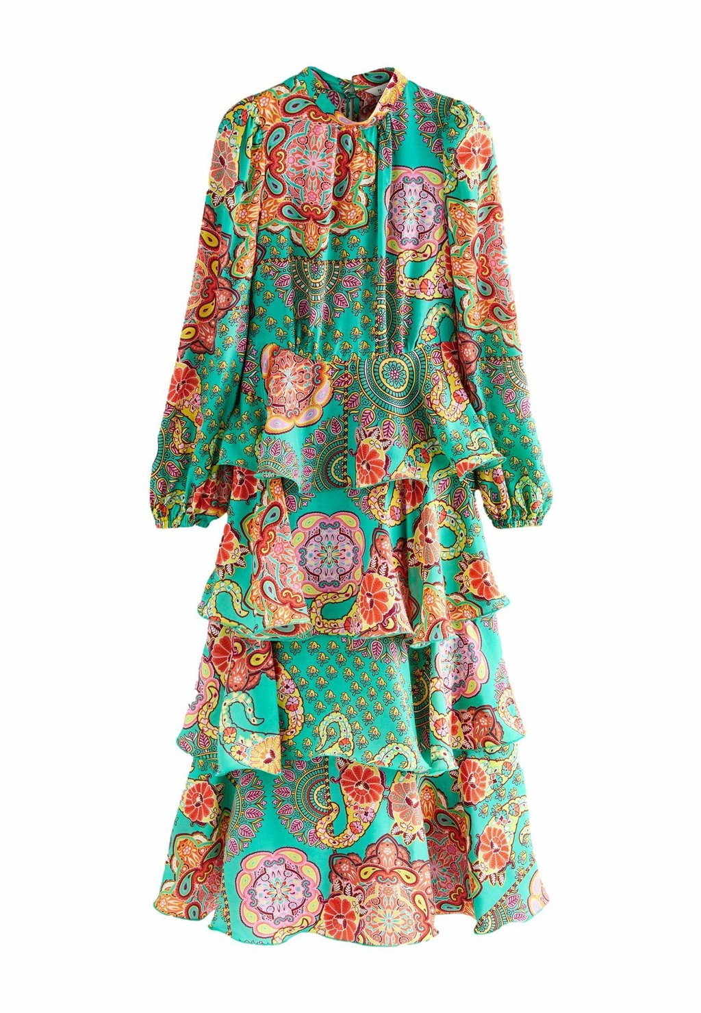 

Платье макси REGULAR FIT - LONG SLEEVE TIERED BOHO OCCASION Next, зеленый