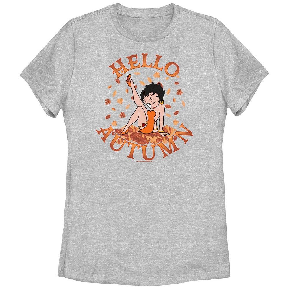 

Детская футболка с рисунком Betty Boop Hello Autumn Licensed Character, цвет Athletic Heather