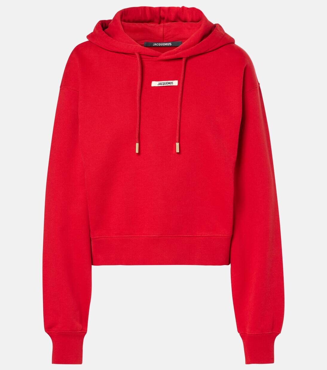 

Толстовка с капюшоном из хлопка Le Hoodie Gros Grain Jacquemus, цвет dark red