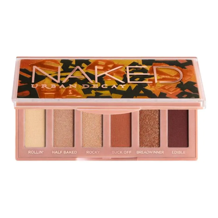 URBAN DECAY Тени для век UD Mini 6 Colors, легко растушевываются, улучшают цвет глаз #Sin, Mini 6-Color Eyeshadow Palette #Half Baked