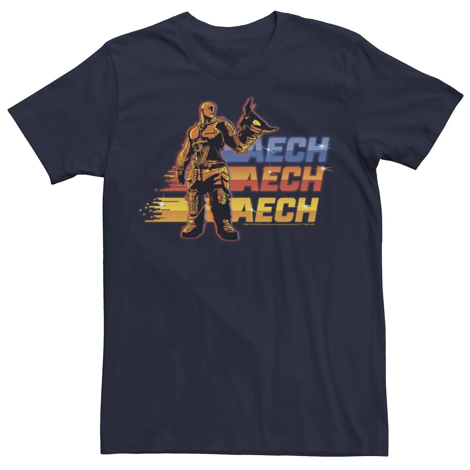 

Мужская футболка Ready Player One Aech с яркими словами и надписью Licensed Character
