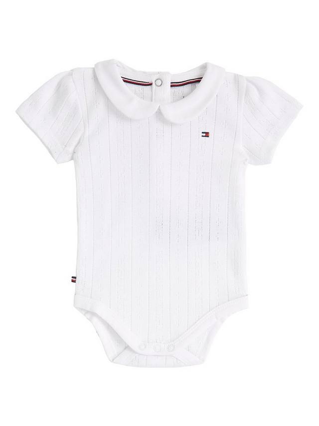 

Детское хлопчатобумажное боди pointelle Tommy Hilfiger, белый