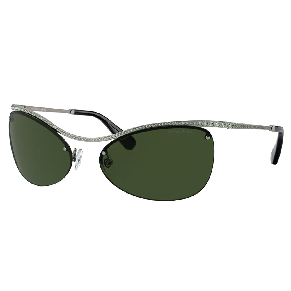 

Женские солнцезащитные очки Swarovski SK 7018 400971 63 мм нестандартной формы, цвет gunmetal