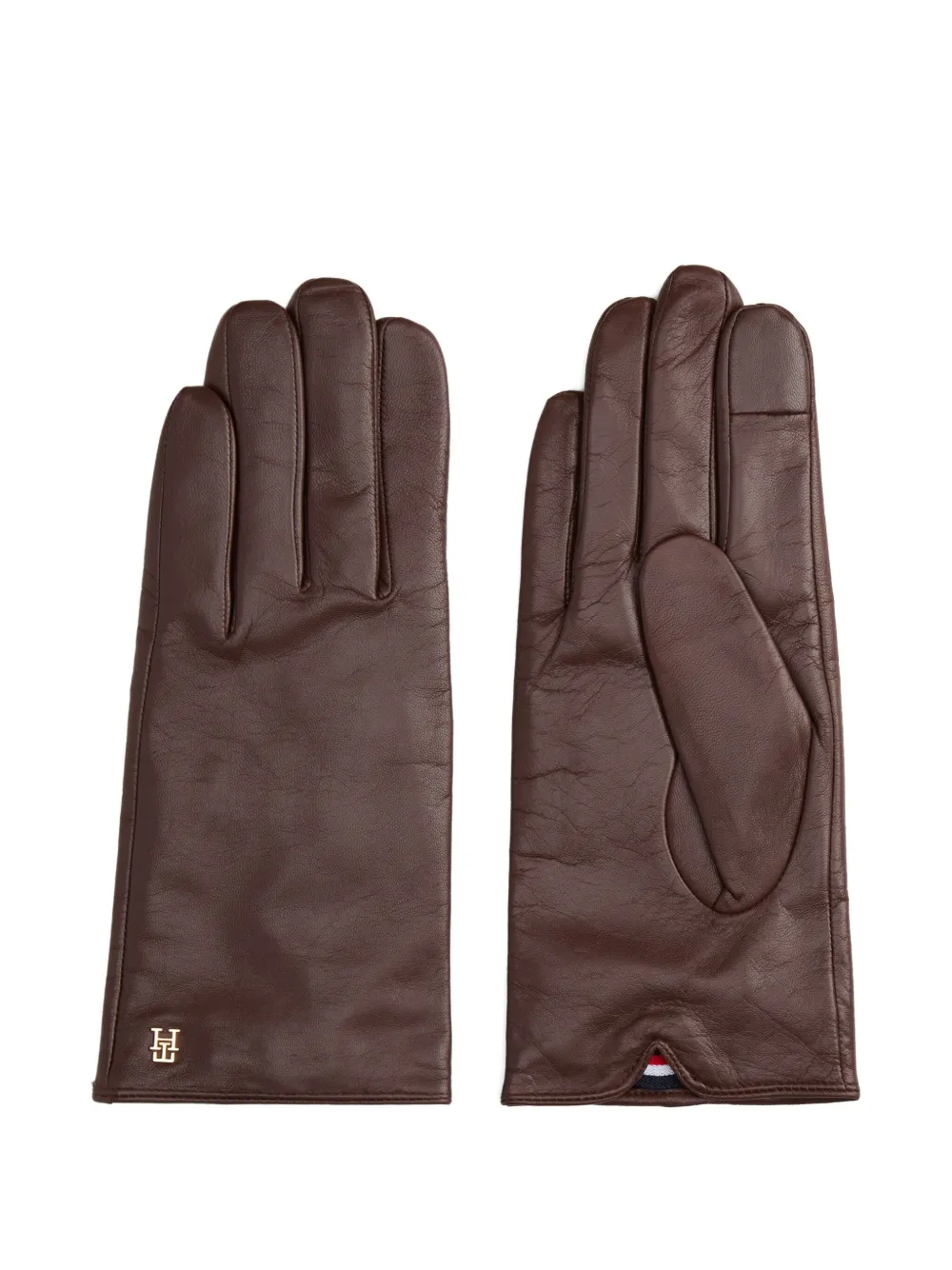 

Шикарные кожаные перчатки с логотипом Tommy Hilfiger, коричневый