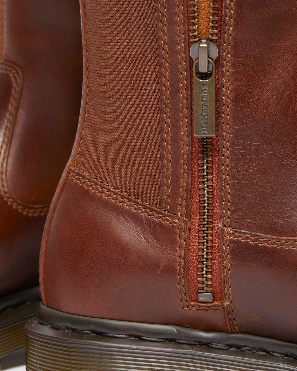 Сапоги кожаные Dr. Martens Amaayah до колена, коричневый — фото 3