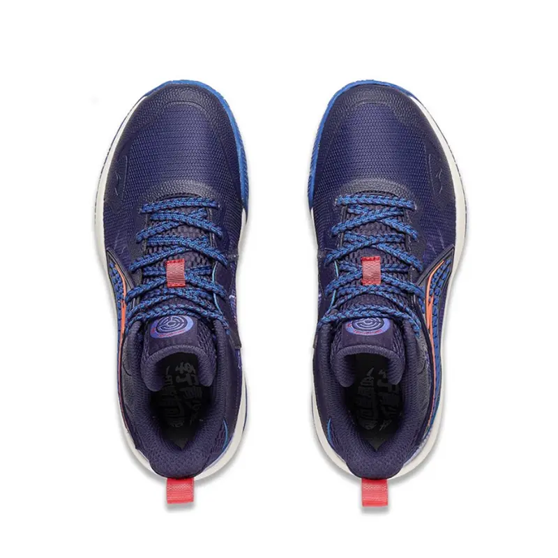 Детские баскетбольные кроссовки GS Mid-top Star Glow Blue Lining Young, синий — фото 4