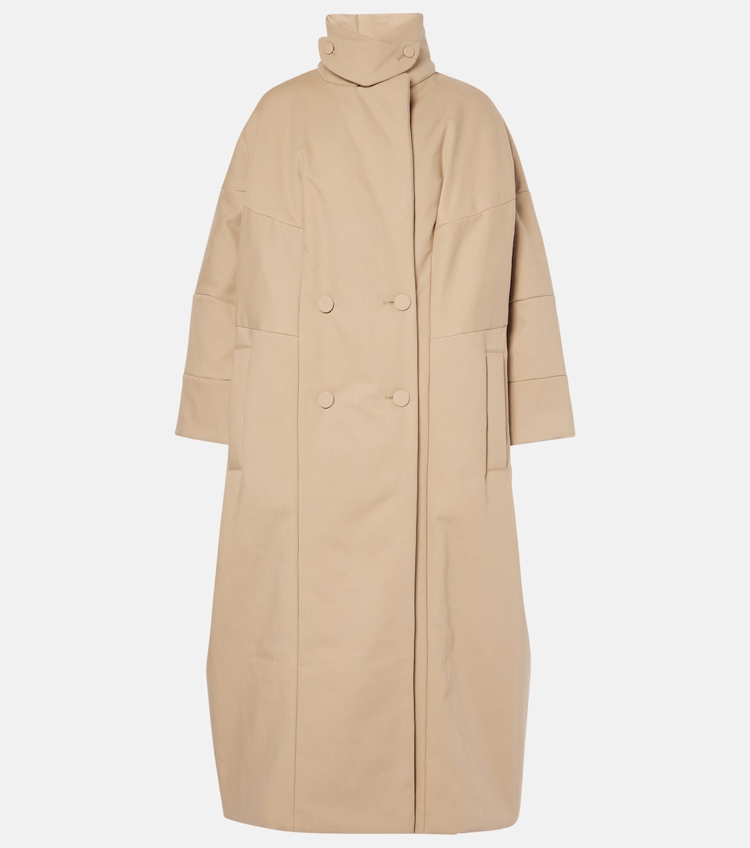 

Пальто из смесовой хлопчатобумажной ткани Dries Van Noten, кэмел