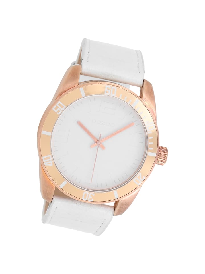 

Аналоговые наручные часы Oozoo Vintage Series, белые, большие (примерно 45 мм)