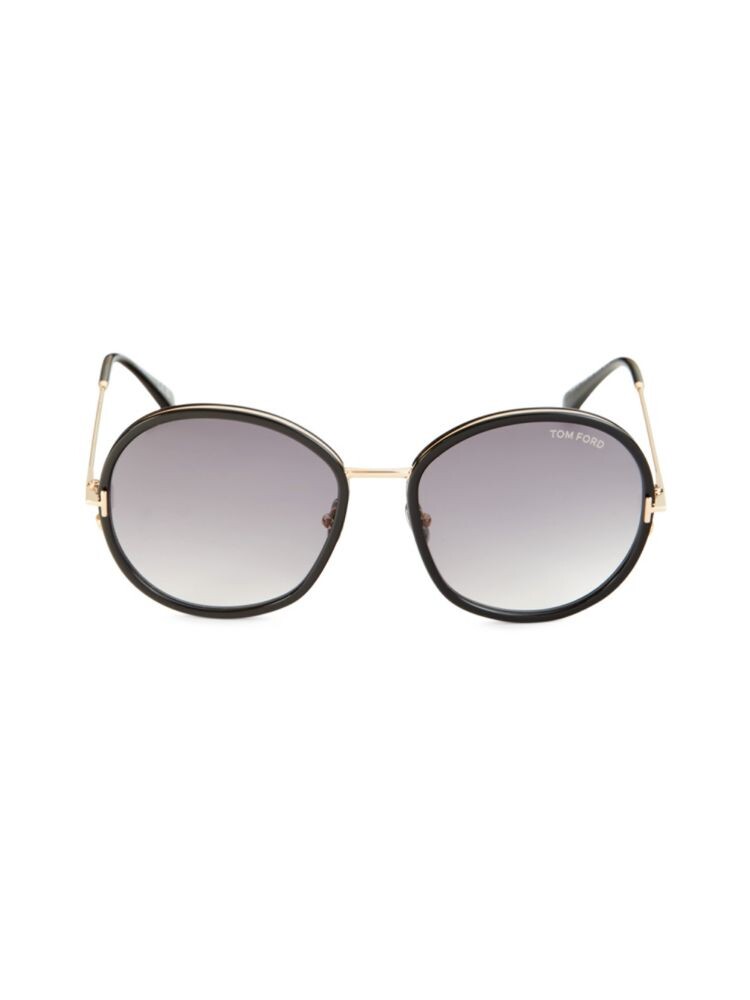 

Круглые солнцезащитные очки 58MM Tom Ford, цвет Black Grey