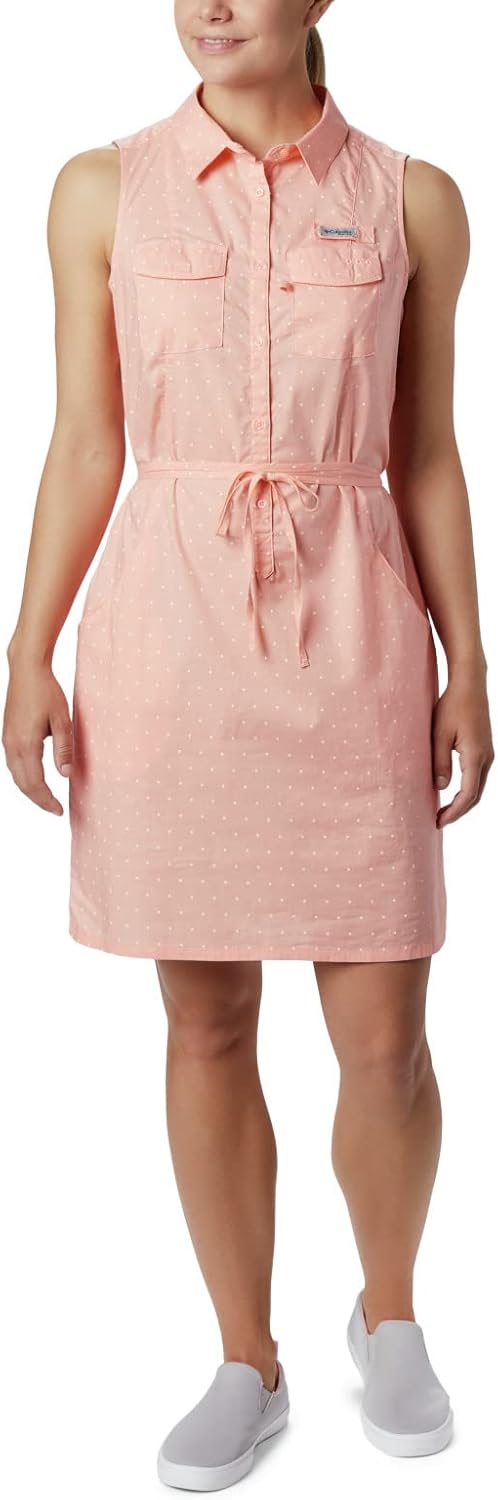 

Платье Columbia Women's PFG Bonehead Stretch без рукавов, хлопковая смесь, Pink