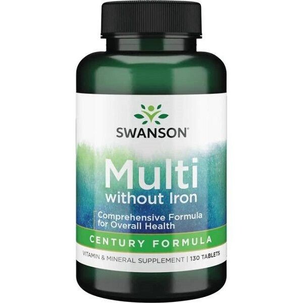 

Swanson Century Formula Bez Żelaza витамины и минералы, 130 шт.