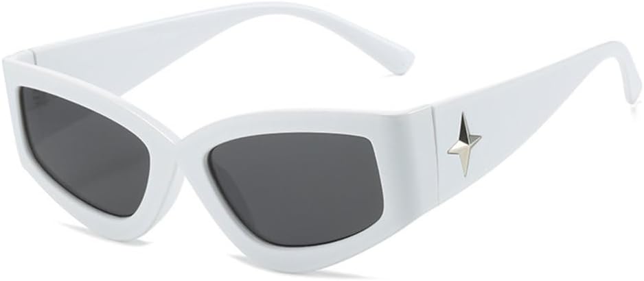 

Солнцезащитные очки 2027 для женщин, винтажные мужские солнцезащитные очки, модный стиль, хип-хоп, защитные очки с защитой от УФ-излучения UV400, зеркальные MTZJH, White Grey