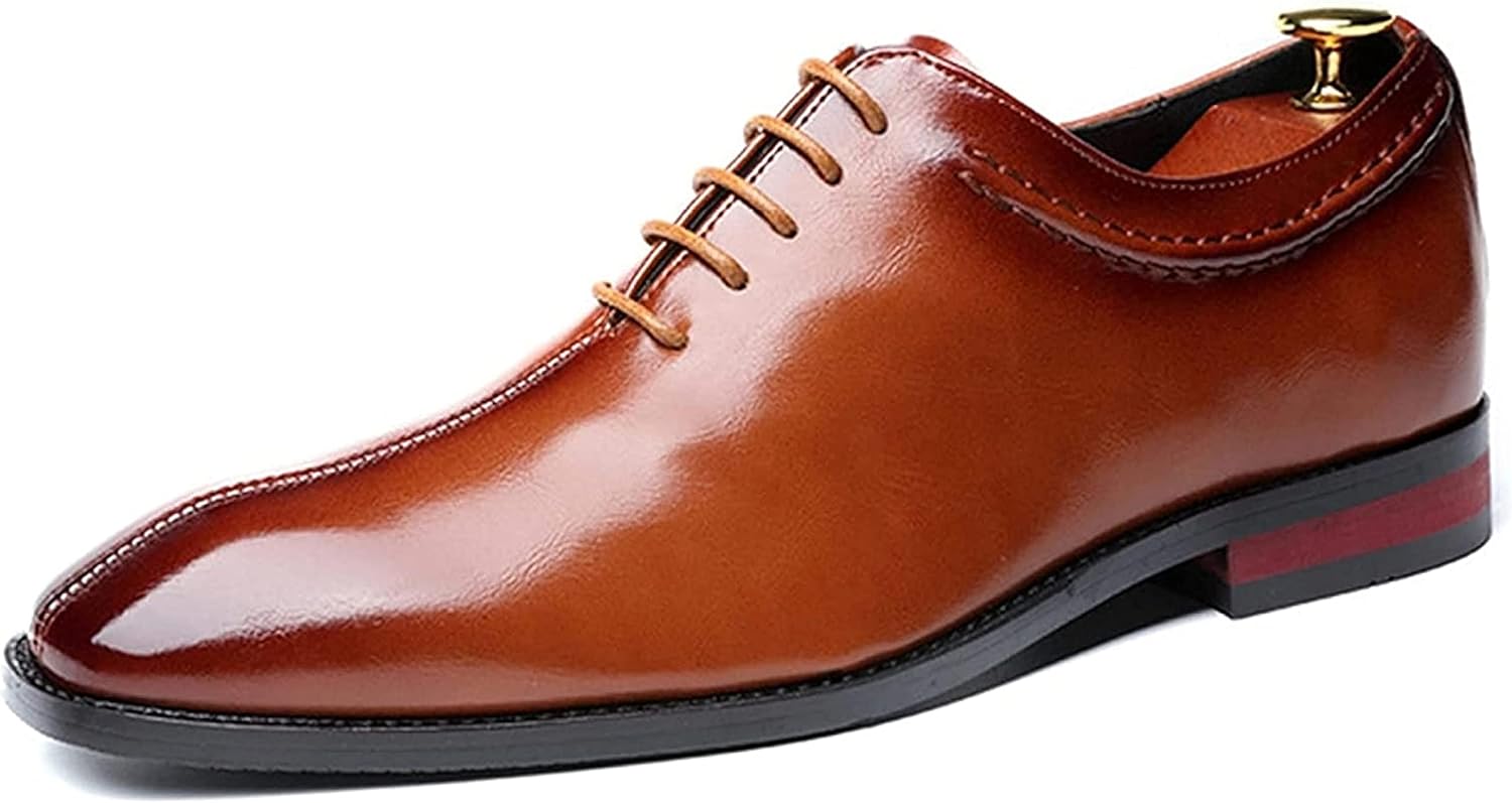 

Мужские оксфорды Yiozoi с острым носком, шнуровкой, кожаные, легкие, износостойкие, деловые офисные туфли, желтый