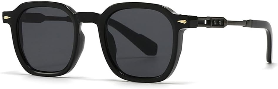 

Мужские солнцезащитные очки в стиле ретро с градиентным переходом, защитой от УФ-излучения UV400 и заклепками; женские солнцезащитные очки сине-зеленого цвета KTUCN, Black Gun Grey