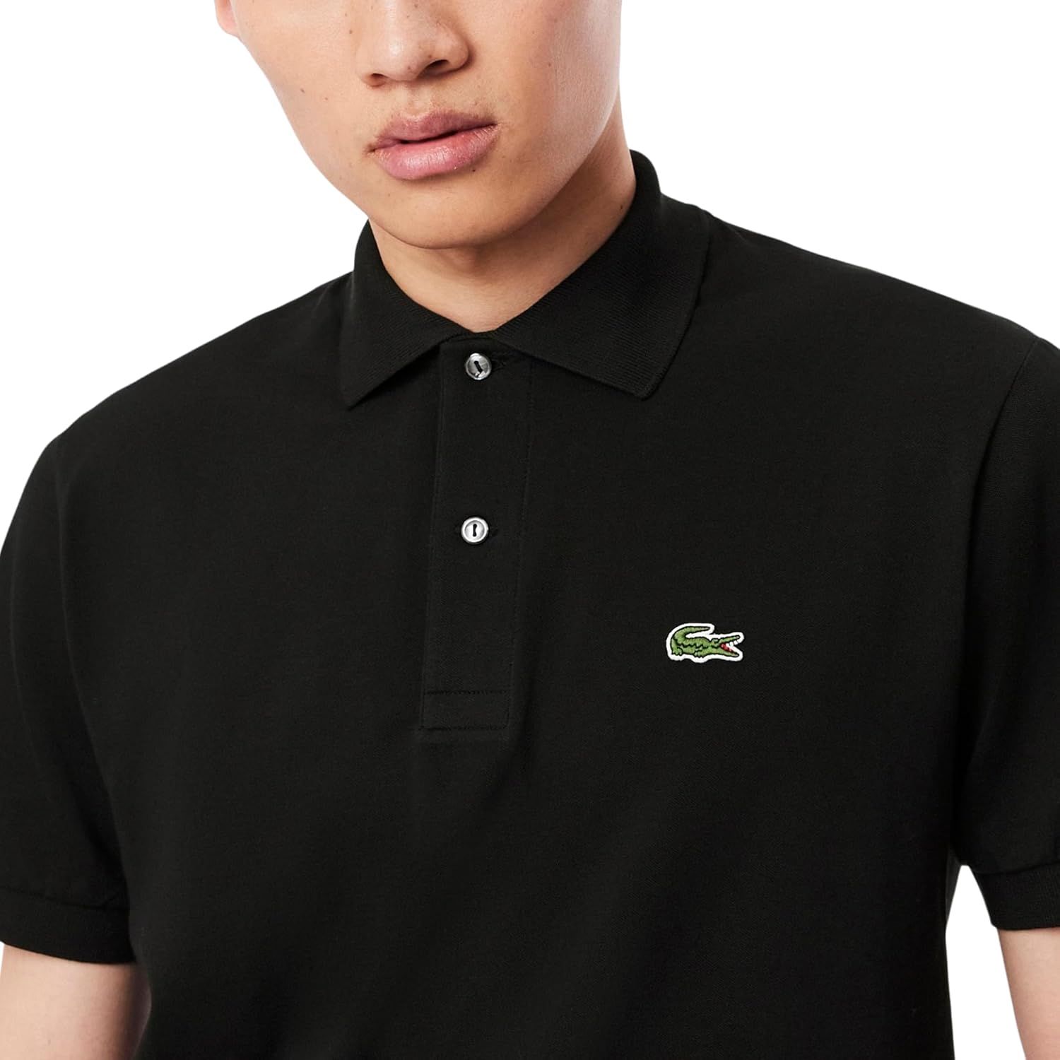 Футболка-поло Lacoste, мужская, светло-голубой/черный — фото 2