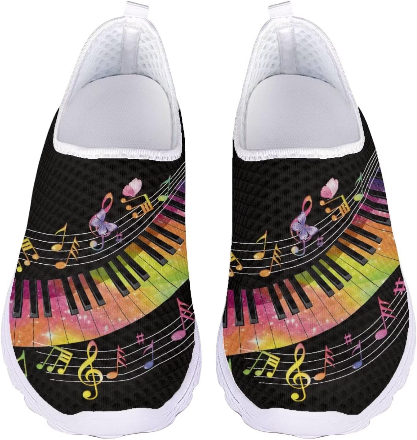 

Кроссовки Jeiento с американским флагом для мужчин и женщин, обувь для бега по дороге, женские и мужские удобные кроссовки для ходьбы, теннисные кроссовки, спортивная обувь, Colorful Musical Piano Keyboard