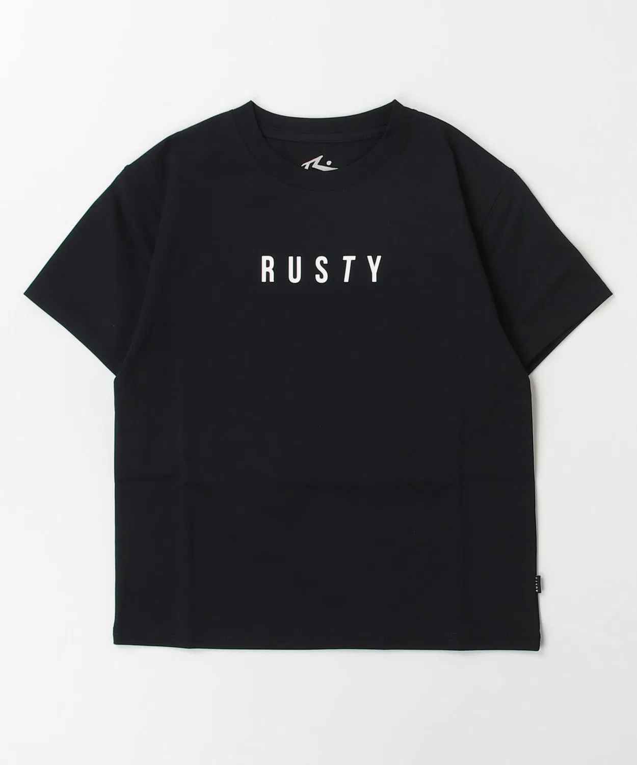 Рашгард детский Rusty с логотипом, полиэстер, чёрный