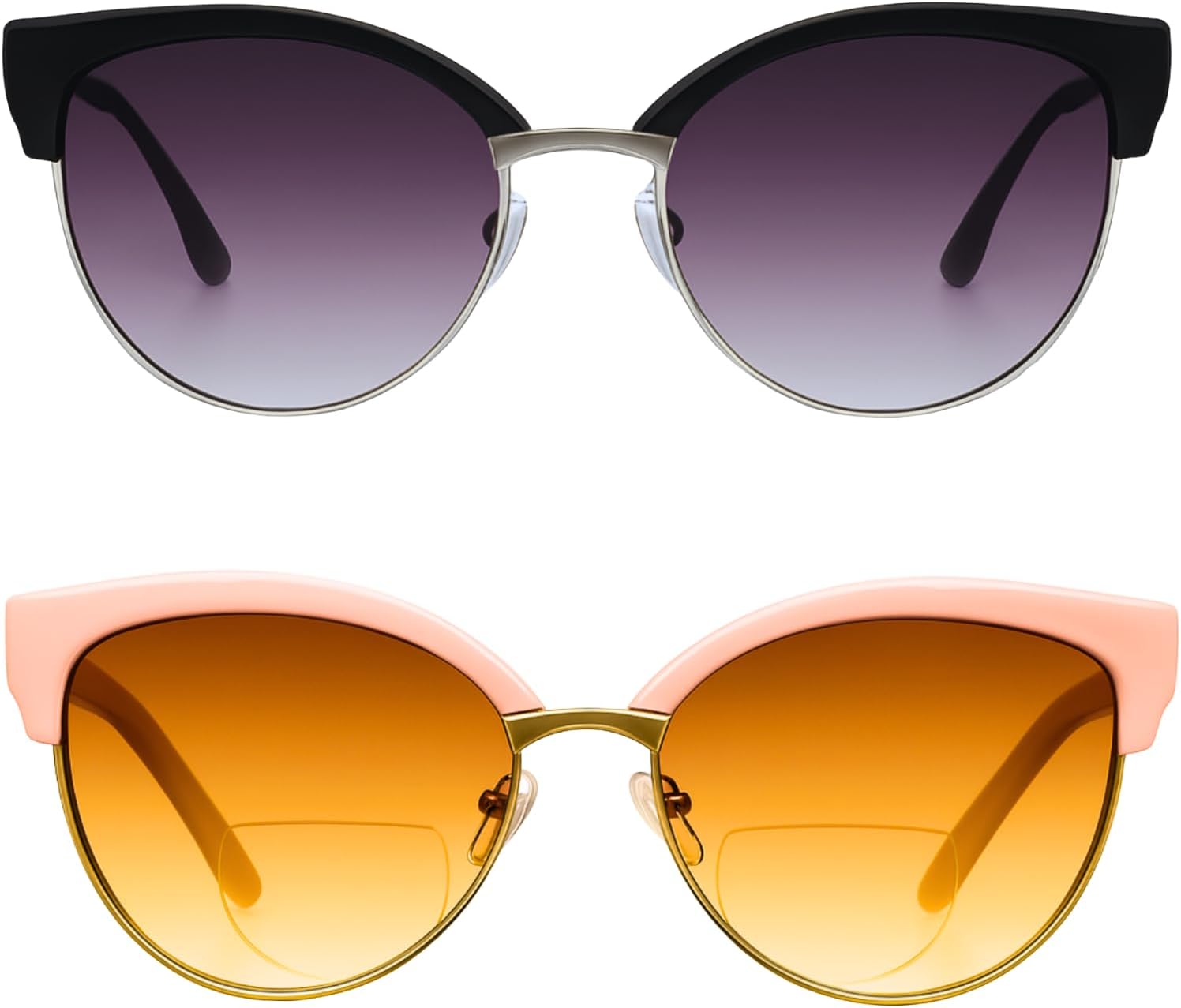 

Солнцезащитные очки proSPORT, градиентные бифокальные линзы, 100% UV-защита, азиатский размер, регулируемые носоупоры, для вождения, путешествий, чтения. Цвета: Black Silver Gray, Pink Gold Brown