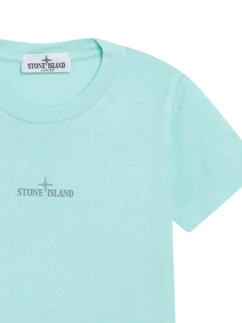 Футболка с принтом Stone Island Junior, синий — фото 3