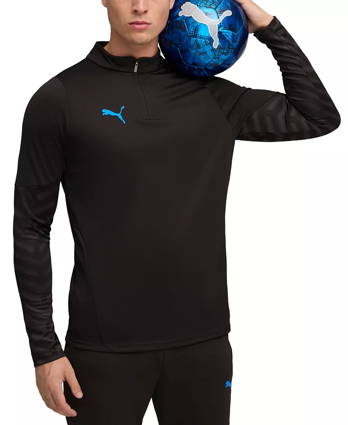 

Мужская футболка Individual Cup с молнией на четверть Puma, черный