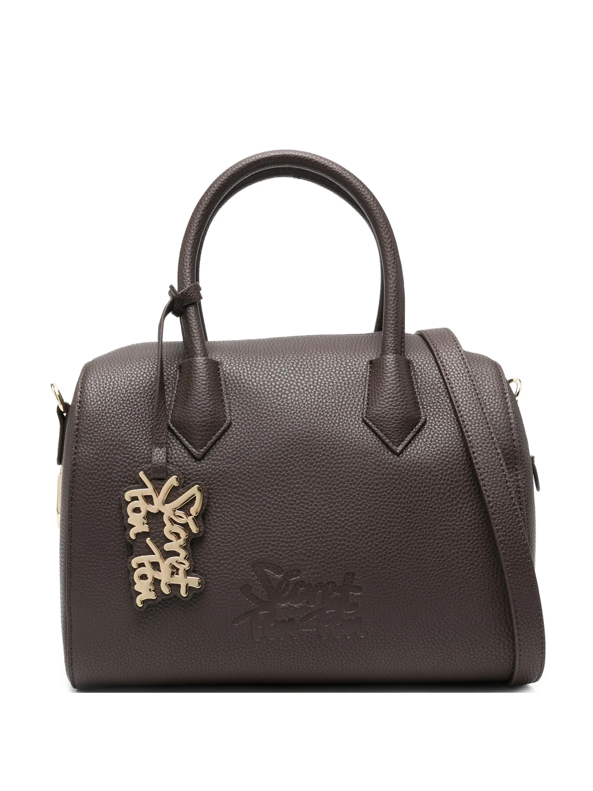 

Сумка-тоут с подвеской-логотипом Secret Pon Pon, коричневый