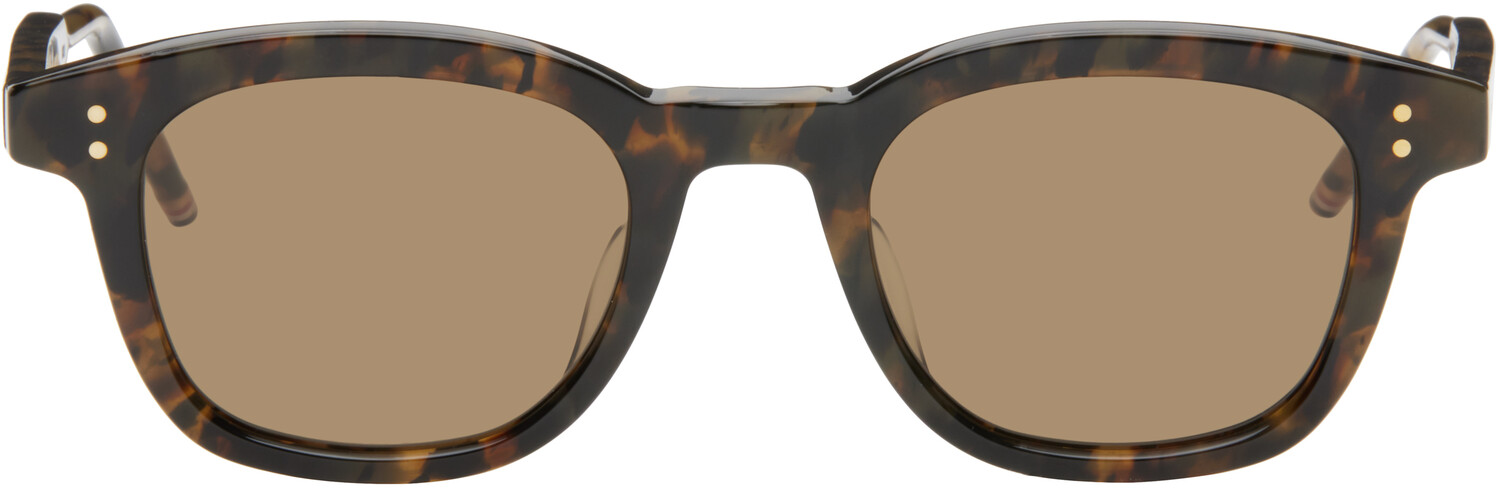 

Солнцезащитные очки Tokyo Tortoise Acetate прямоугольные коричневые Thom Browne
