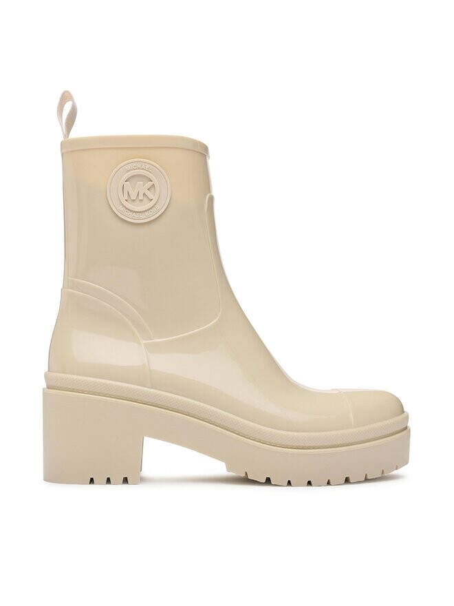Ботильоны на блочном каблуке Karis Rainboot MICHAEL KORS, экрю