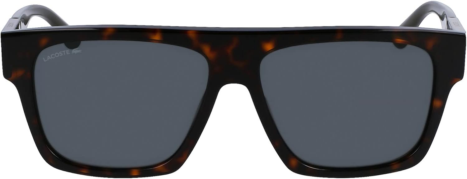 

Lacoste мужские L984s прямоугольные солнцезащитные очки, Dark Havana