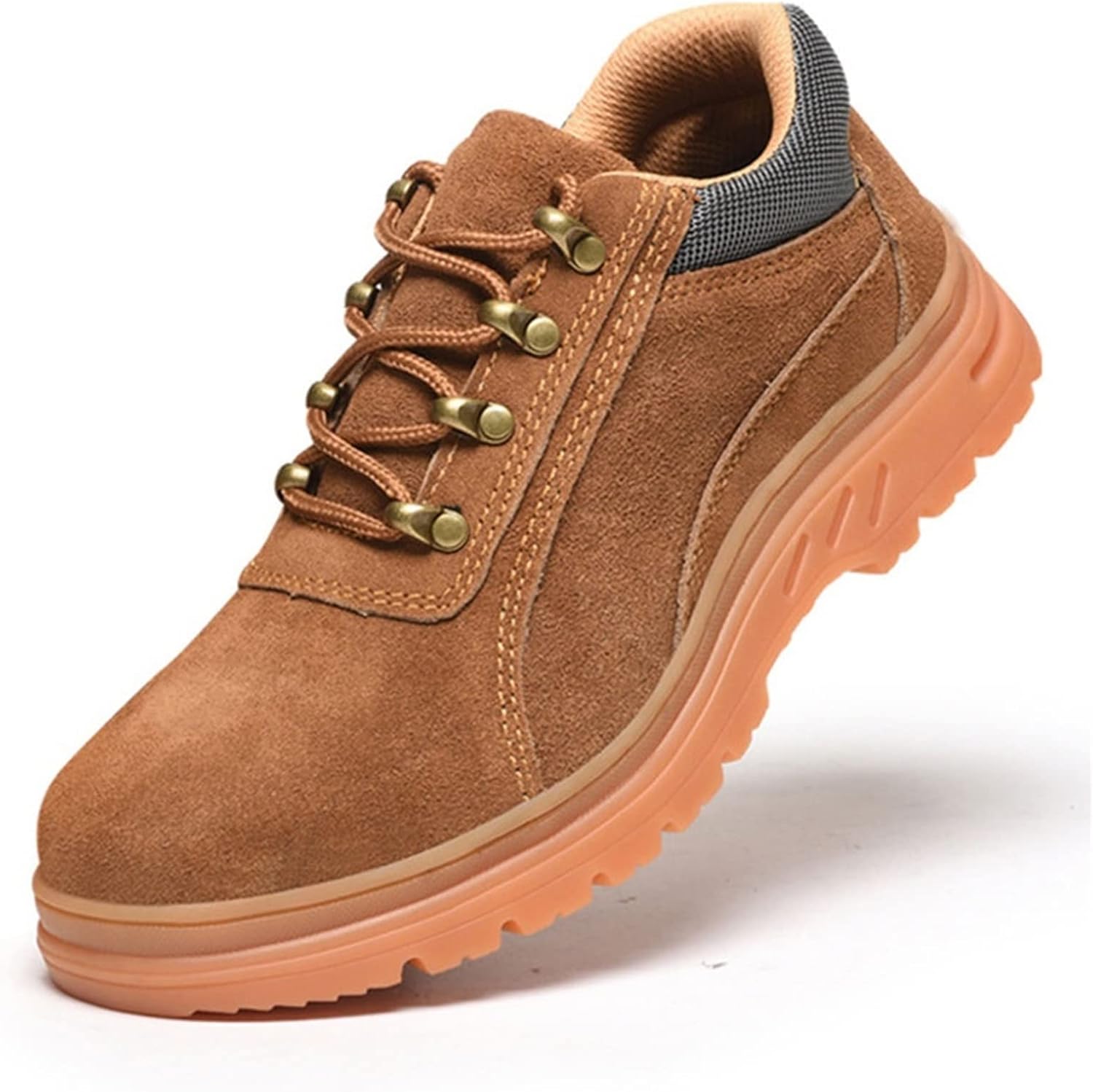 

Защитные ботинки с металлическим носком для мужчин и женщин, неразрушимые ботинки с композитным носком, для промышленного и строительного использования, удобные и дышащие, пуленепробиваемые кроссовки (Цвет: коричневый, Размер: 12.5 US) Hisxus