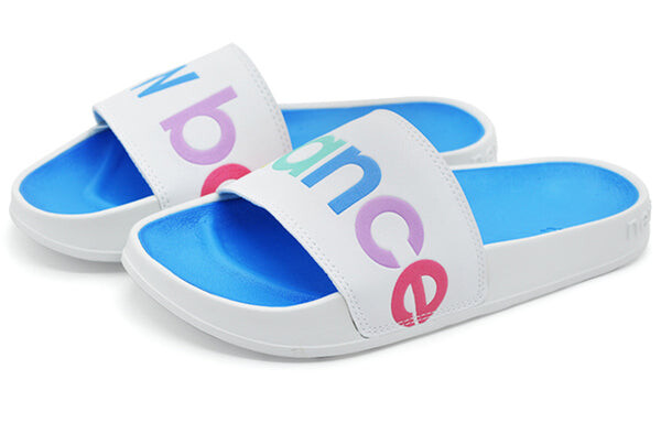 Тапочки 200 series fashion white slippers New Balance, белый — фото 3