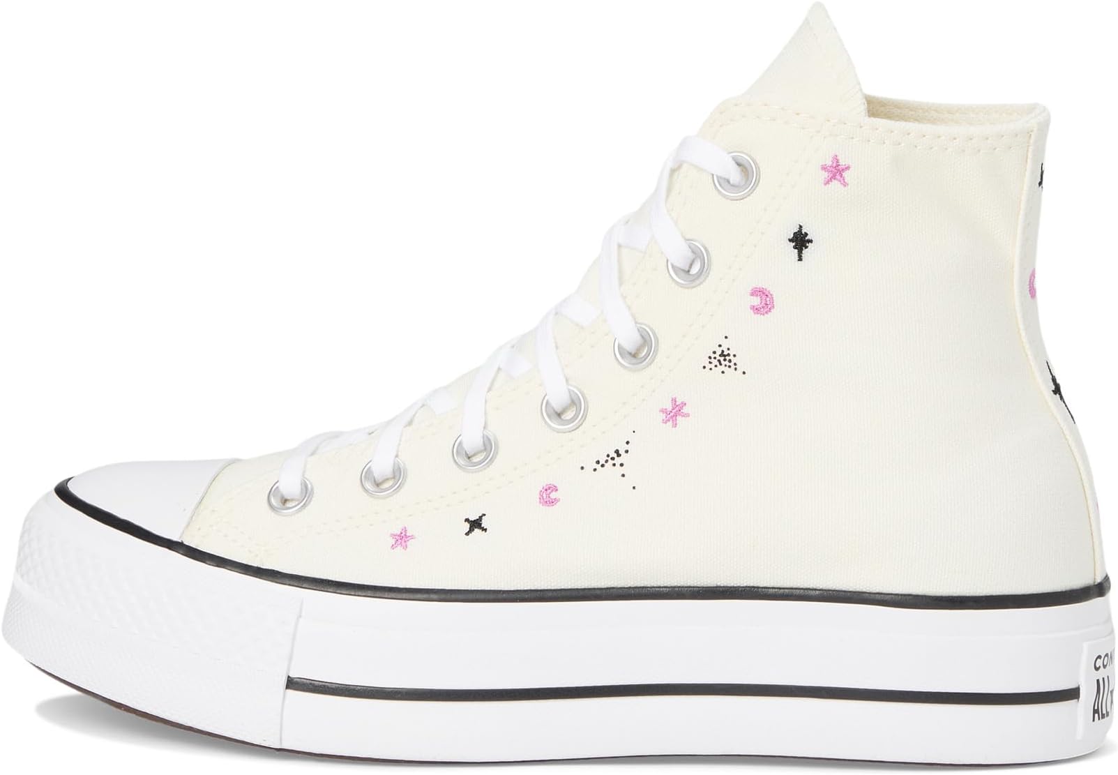 Кроссовки Converse Chuck Taylor All Star High-Top Platform Sneaker, цвет Egret/Black/Cactus Bud — фото 4