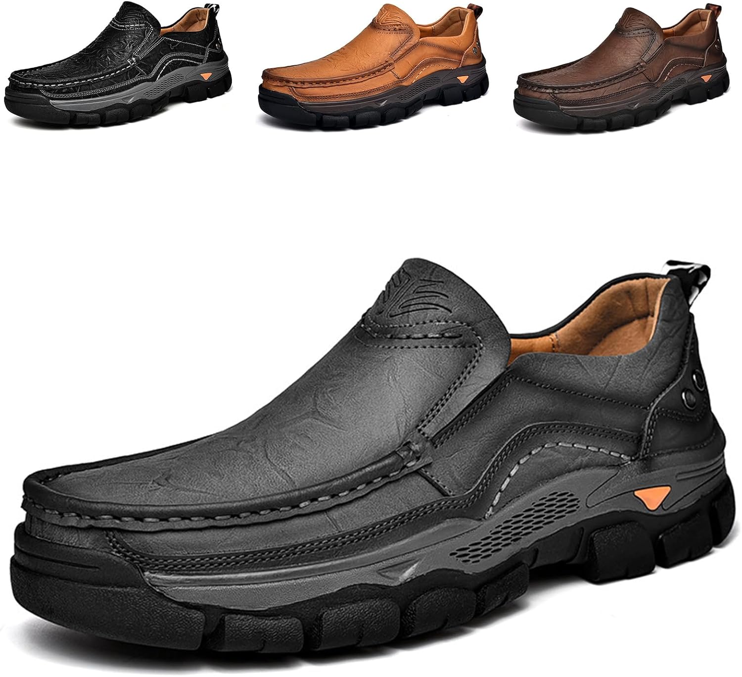 

Мужские кожаные слипоны Crepuscute, летние удобные прогулочные туфли, модные деловые и туфли, серый