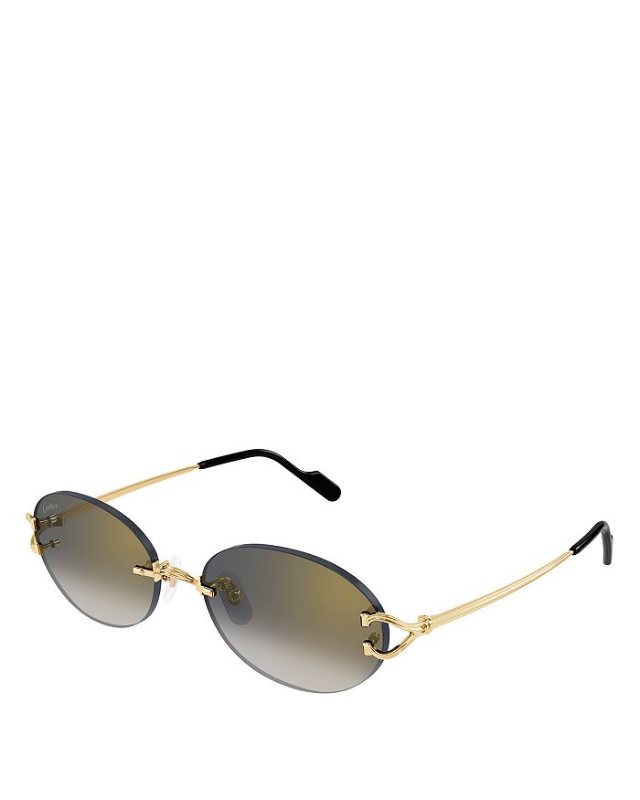 

Солнцезащитные очки C Decor Oval, 55 мм Cartier, золотой