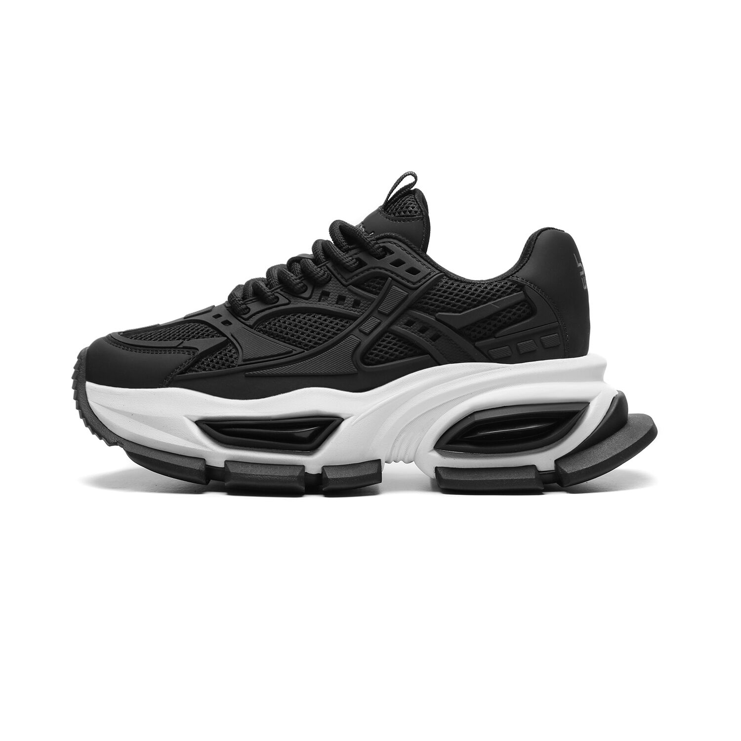 

Износостойкие дышащие низкие массивные кроссовки для мужчин Meixi, Black