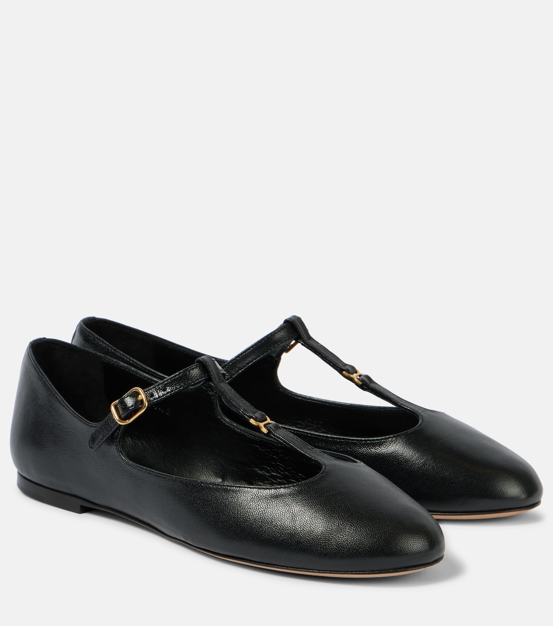 Кожаные балетки Марси Chloé, черный