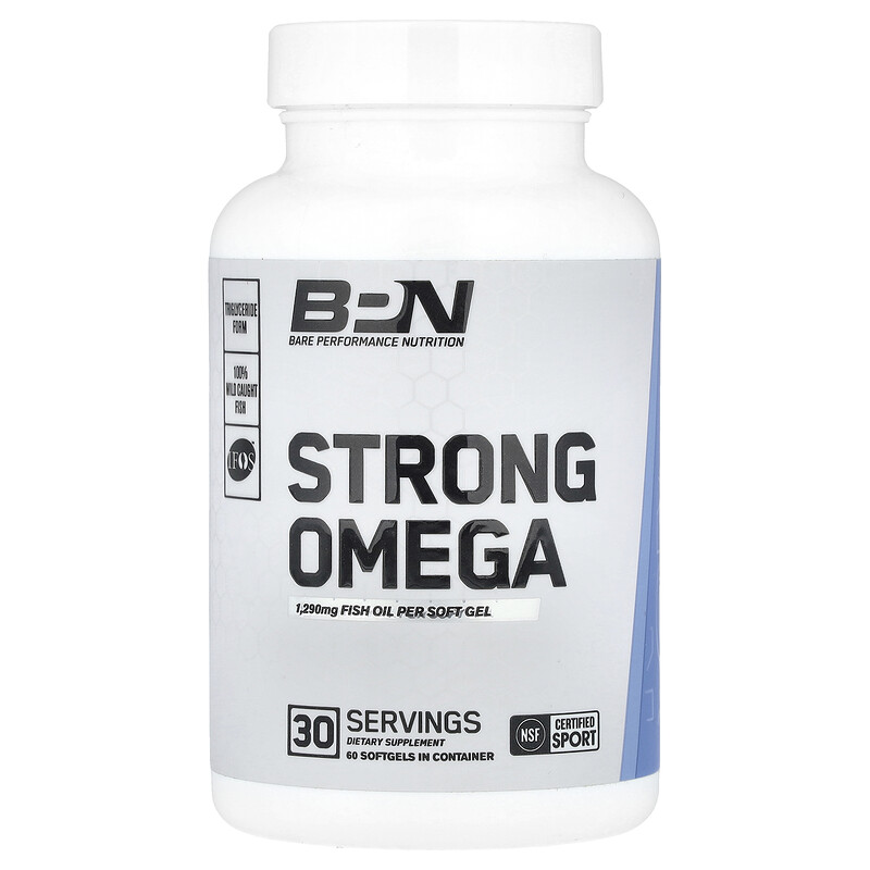 

BPN, Strong Omega, 2580 мг, 60 капсул (1290 мг в каждой капсуле)