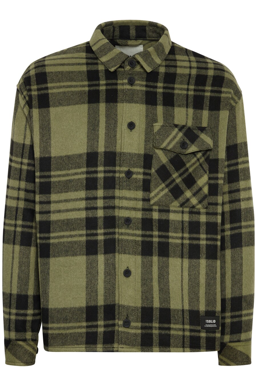 

Рубашка на пуговицах классического кроя !Solid, Green