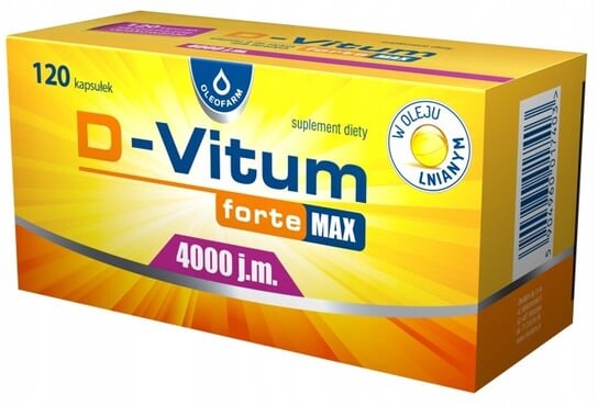 

D-Vitum FORTE MAX 4000 Витамин D 120 капсул в масле Oleofarm