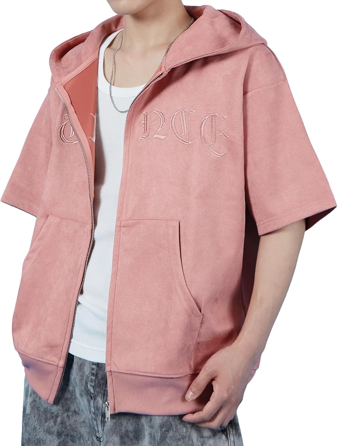 

Толстовка с капюшоном Improbes SIDEWAYSTANCE, с коротким рукавом, на молнии, мужская Improves, розовый