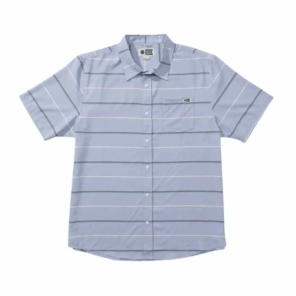 

Рубашка с коротким рукавом Salty Crew Skipper tech woven, синий